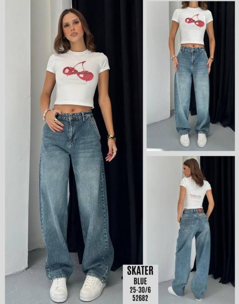 Spodnie damskie jeansy Roz 25-30, 1 Kolor Paczka 6 szt